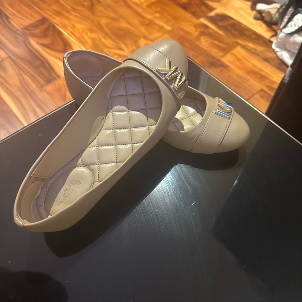 Michael Kors Tan Flats with Logo